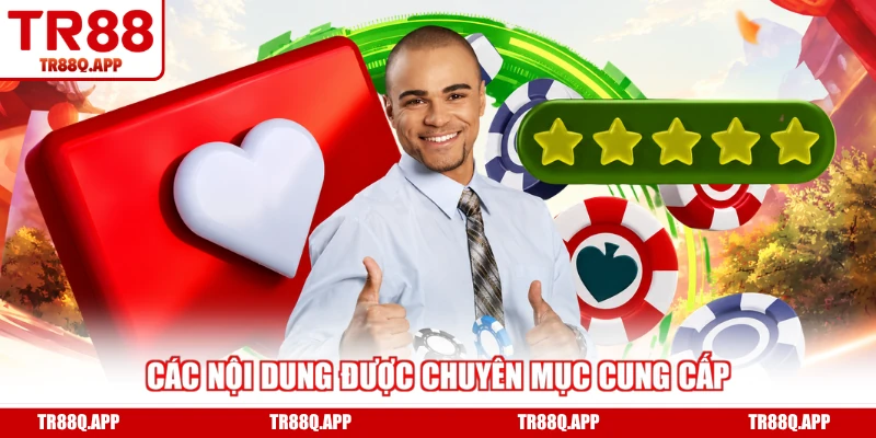 Các nội dung được chuyên mục cung cấp